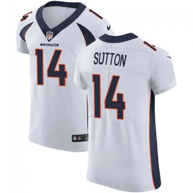 Nike Broncos #14 Courtland Sutton White Men's Stitched NFL Vapor Untouchable Elite Jersey