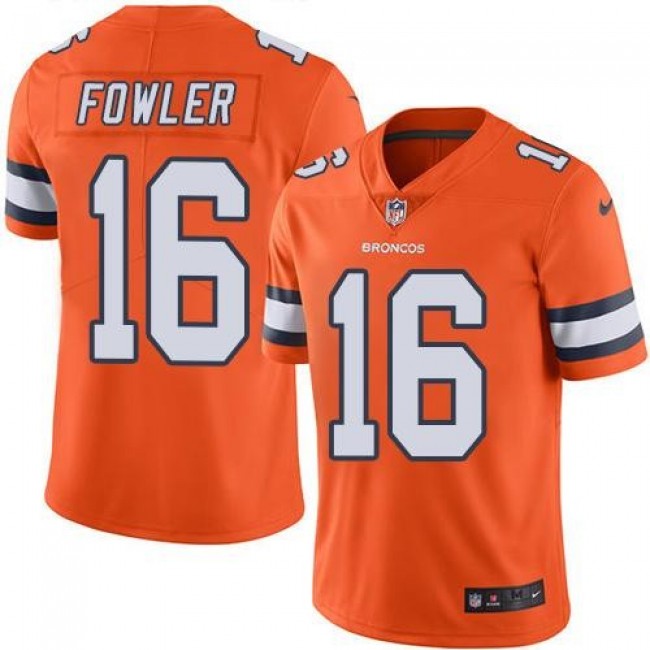 Nike Broncos #16 Bennie Fowler Orange Men's Stitched NFL Limited Rush Jersey