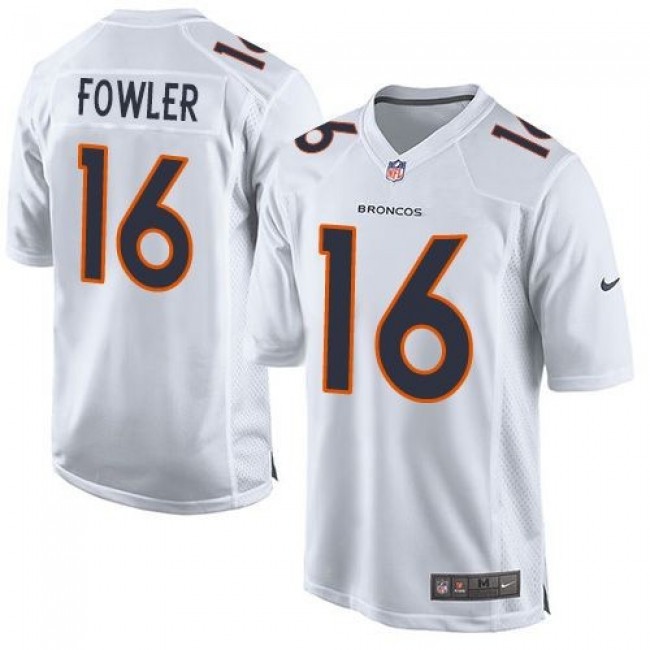 Nike Broncos #16 Bennie Fowler White Men's Stitched NFL Game Event Jersey