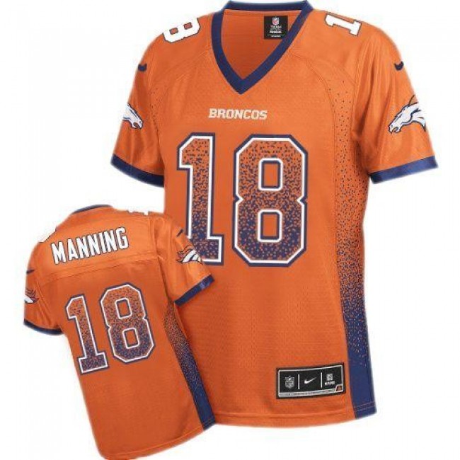 حزام ذهبي NFL Jersey Free People Discount-Women's Broncos #18 Peyton Manning ... حزام ذهبي