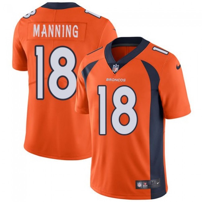 Denver Broncos #18 Peyton Manning Orange Team Color Youth Stitched NFL Vapor Untouchable Limited Jersey