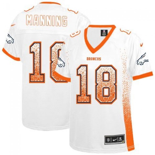 حلق مواليد Latest US NFL Jersey-Women's Broncos #18 Peyton Manning White ... حلق مواليد
