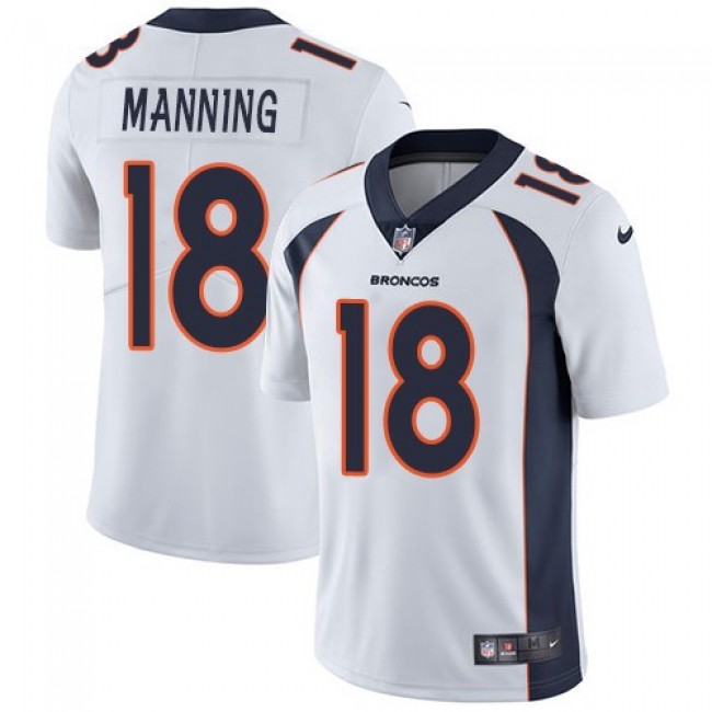 Denver Broncos #18 Peyton Manning White Youth Stitched NFL Vapor Untouchable Limited Jersey