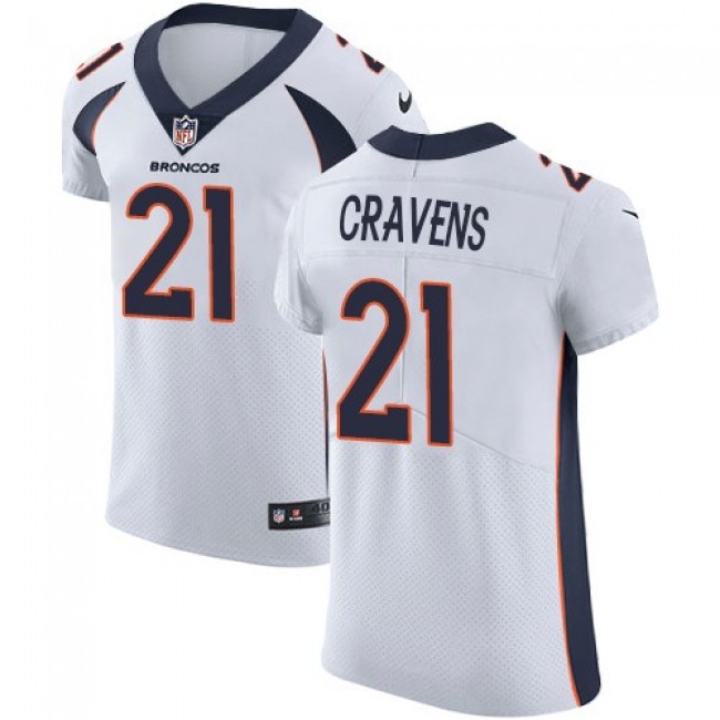 Nike Broncos #21 Su'a Cravens White Men's Stitched NFL Vapor Untouchable Elite Jersey