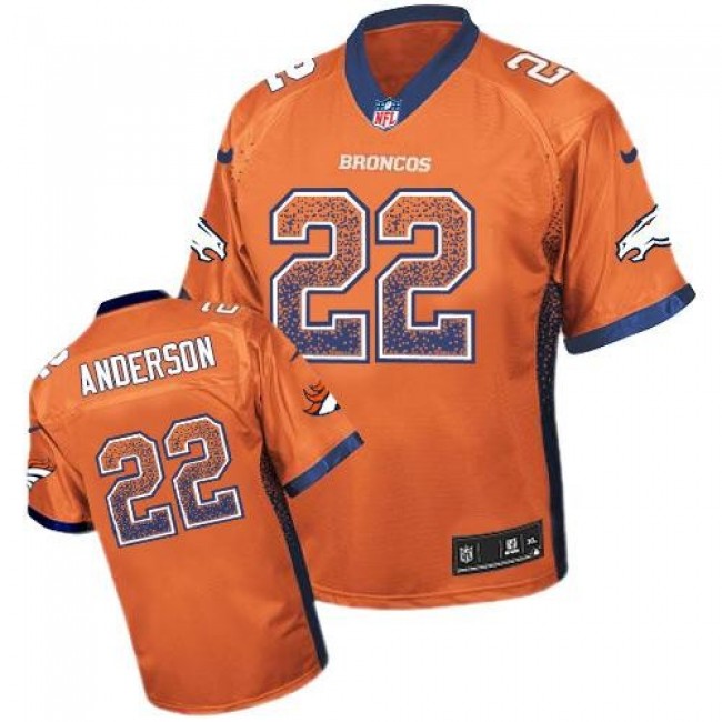 Nike Broncos #22 C.J. Anderson Orange Team Color Men's Stitched NFL Elite Drift Fashion Jersey