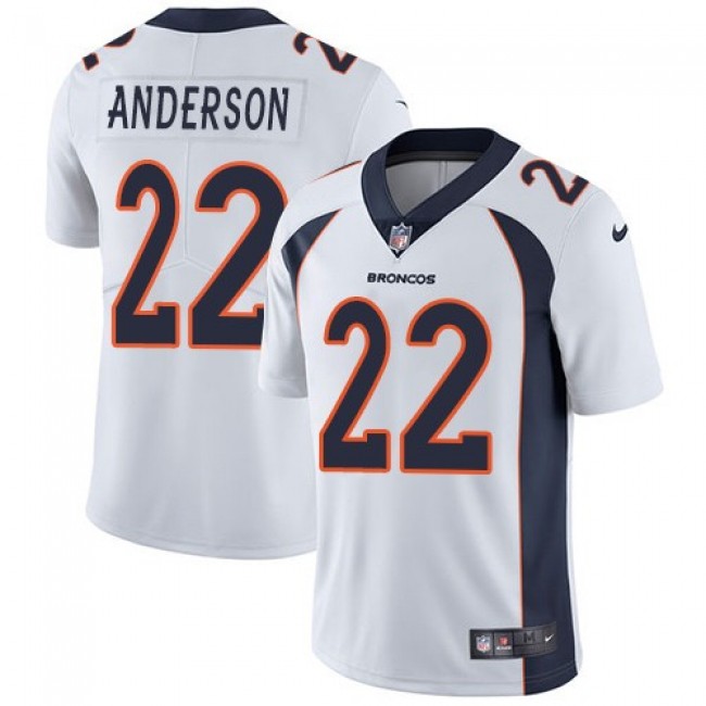 Denver Broncos #22 C.J. Anderson White Youth Stitched NFL Vapor Untouchable Limited Jersey