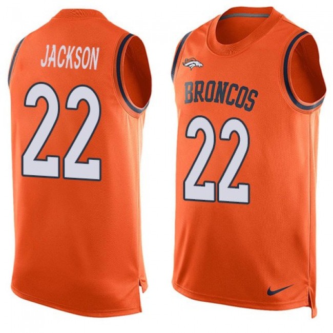 Nike Broncos #22 Kareem Jackson Orange Team Color Men's Stitched NFL Limited Tank Top Jersey