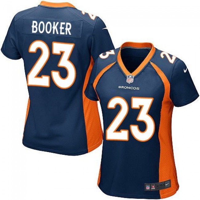 Women's Broncos #23 Devontae Booker Blue Alternate Stitched NFL New Elite Jersey