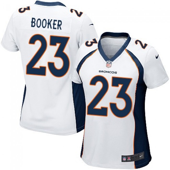 Women's Broncos #23 Devontae Booker White Stitched NFL New Elite Jersey
