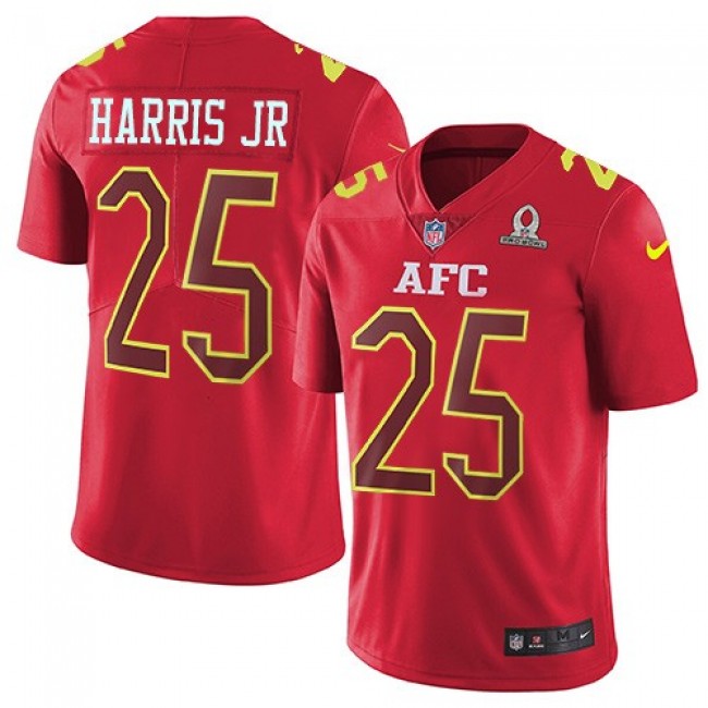 Denver Broncos #25 Chris Harris Jr Red Youth Stitched NFL Limited AFC 2017 Pro Bowl Jersey
