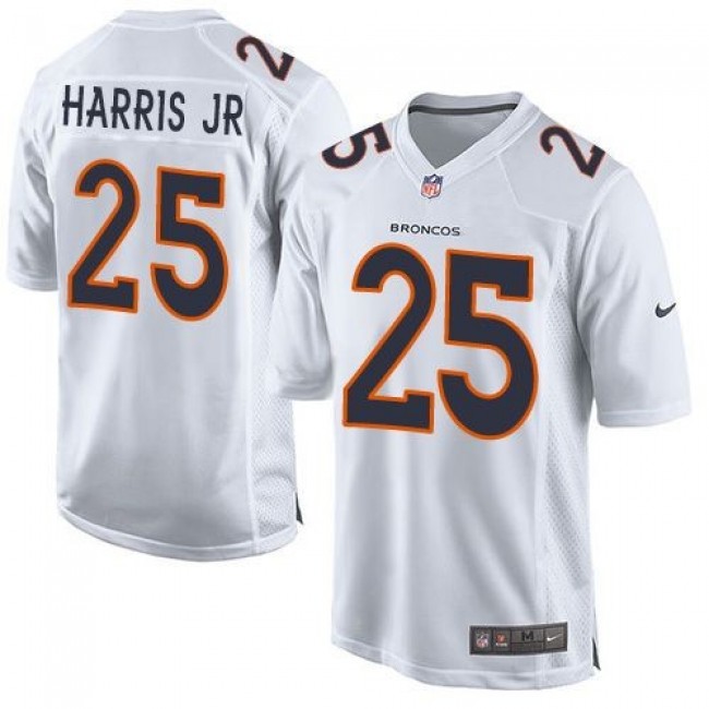 Nike Broncos #25 Chris Harris Jr White Men's Stitched NFL Game Event Jersey