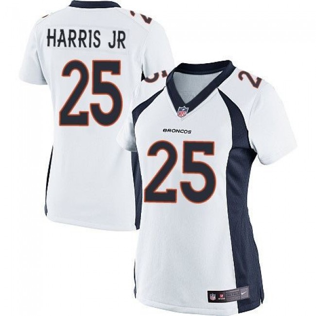 Women's Broncos #25 Chris Harris Jr White Stitched NFL New Elite Jersey