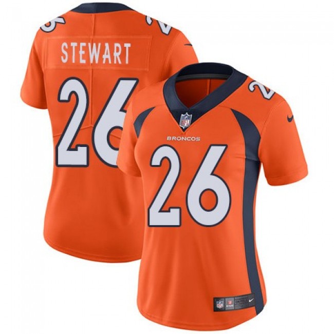 Women's Broncos #26 Darian Stewart Orange Team Color Stitched NFL Vapor Untouchable Limited Jersey