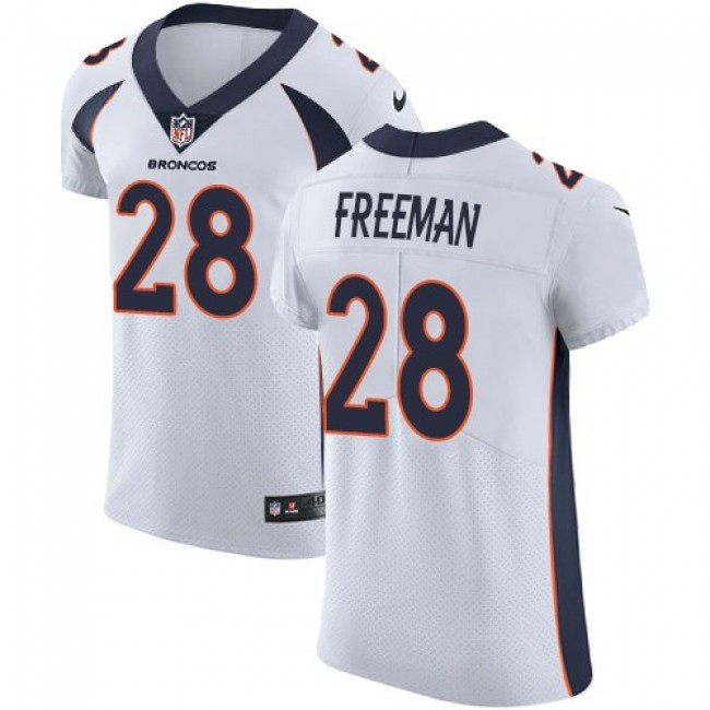 Nike Broncos #28 Royce Freeman White Men's Stitched NFL Vapor Untouchable Elite Jersey