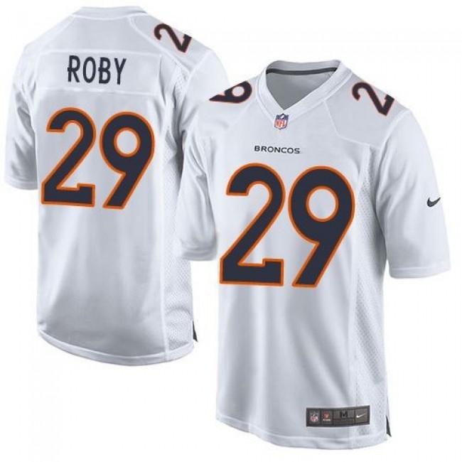 Nike Broncos #29 Bradley Roby White Men's Stitched NFL Game Event Jersey