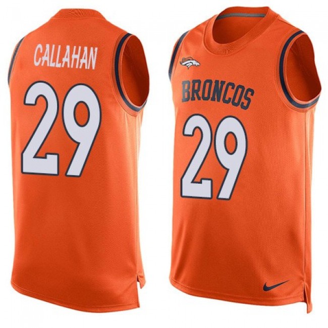 Nike Broncos #29 Bryce Callahan Orange Team Color Men's Stitched NFL Limited Tank Top Jersey