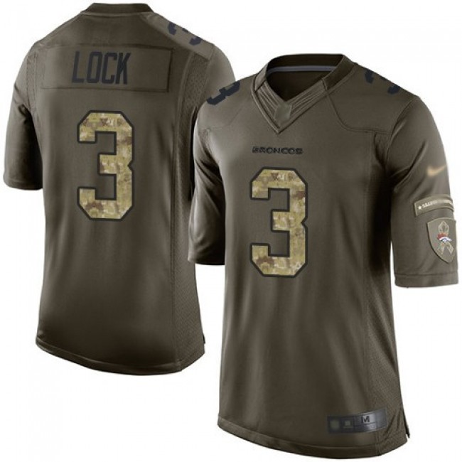 Nike Broncos #3 Drew Lock Green Men's Stitched NFL Limited 2015 Salute to Service Jersey