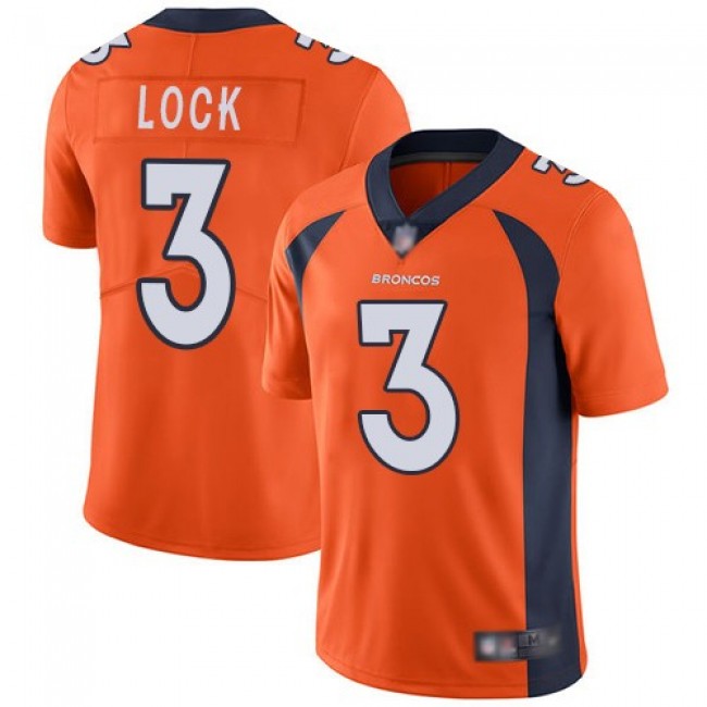 Nike Broncos #3 Drew Lock Orange Team Color Men's Stitched NFL Vapor Untouchable Limited Jersey