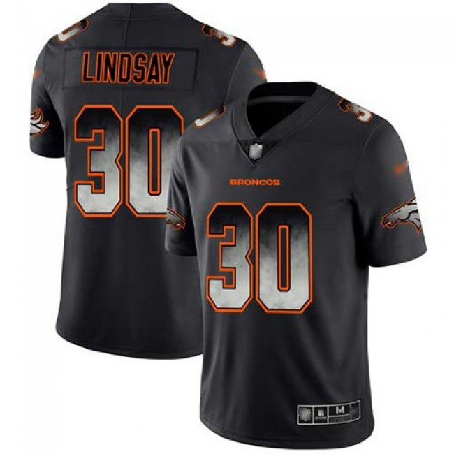 Nike Broncos #30 Phillip Lindsay Black Men's Stitched NFL Vapor Untouchable Limited Smoke Fashion Jersey