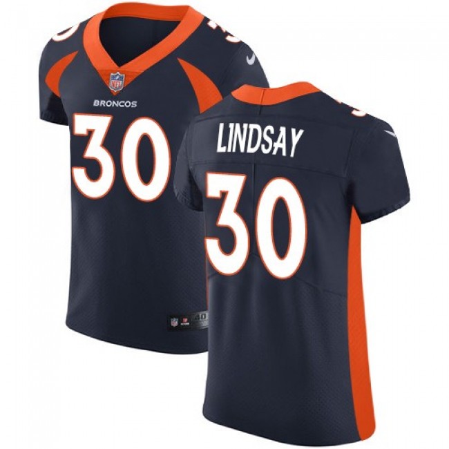 Nike Broncos #30 Phillip Lindsay Navy Blue Alternate Men's Stitched NFL Vapor Untouchable Elite Jersey