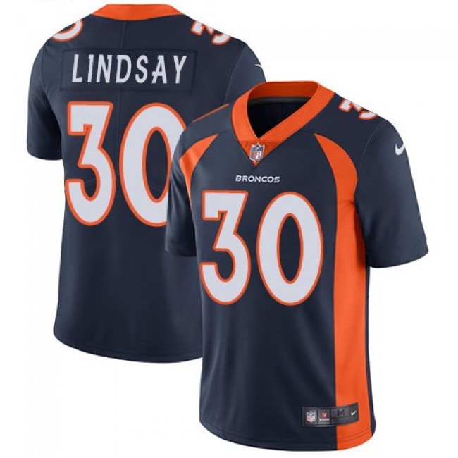 Nike Broncos #30 Phillip Lindsay Navy Blue Alternate Men's Stitched NFL Vapor Untouchable Limited Jersey
