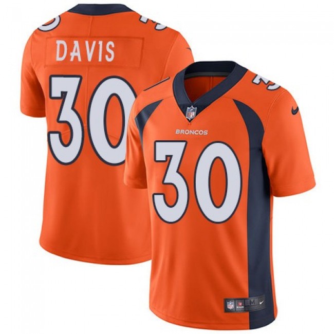 Denver Broncos #30 Terrell Davis Orange Team Color Youth Stitched NFL Vapor Untouchable Limited Jersey