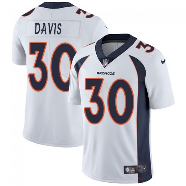 Nike Broncos #30 Terrell Davis White Men's Stitched NFL Vapor Untouchable Limited Jersey