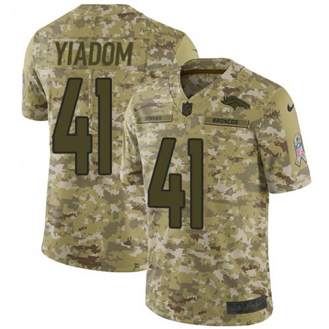 Nike Broncos #41 Isaac Yiadom Camo Men's Stitched NFL Limited 2018 Salute To Service Jersey