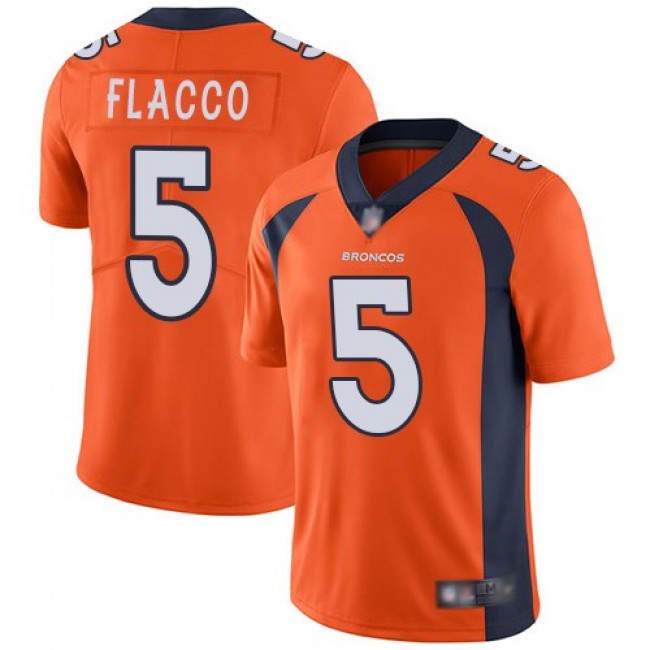 Nike Broncos #5 Joe Flacco Orange Team Color Men's Stitched NFL Vapor Untouchable Limited Jersey
