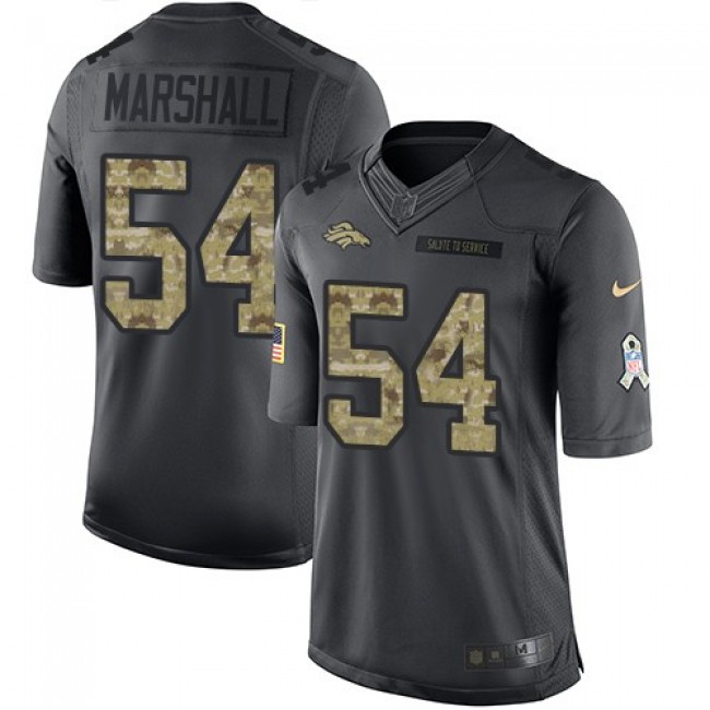 Nike Broncos #54 Brandon Marshall Black Men's Stitched NFL Limited 2016 Salute to Service Jersey
