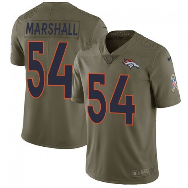 Nike Broncos #54 Brandon Marshall Olive Men's Stitched NFL Limited 2017 Salute to Service Jersey