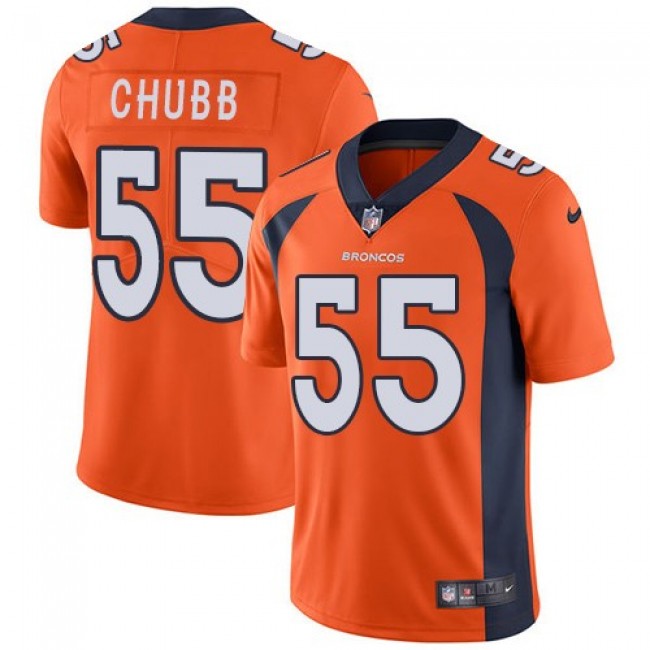 Nike Broncos #55 Bradley Chubb Orange Team Color Men's Stitched NFL Vapor Untouchable Limited Jersey
