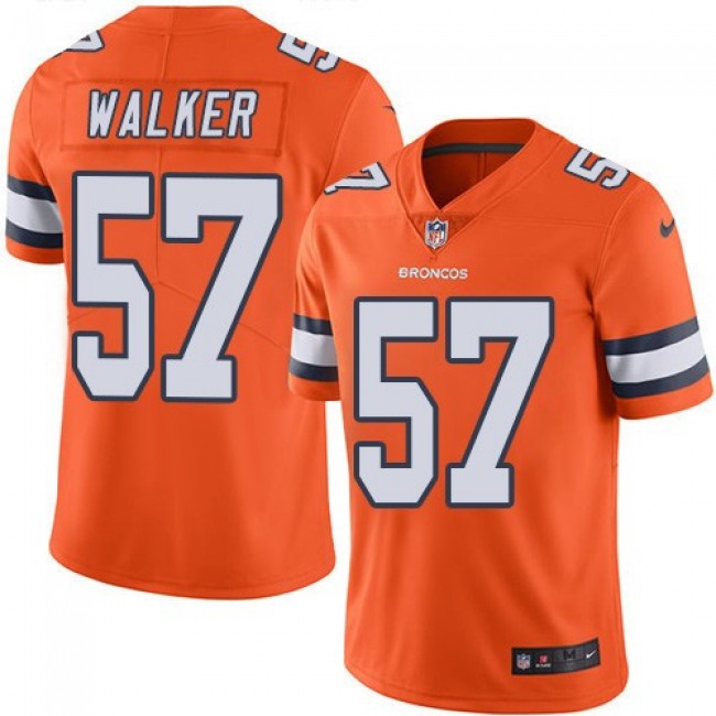 Nike Broncos #57 Demarcus Walker Orange Men's Stitched NFL Limited Rush Jersey