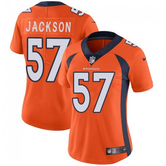 Women's Broncos #57 Tom Jackson Orange Team Color Stitched NFL Vapor Untouchable Limited Jersey
