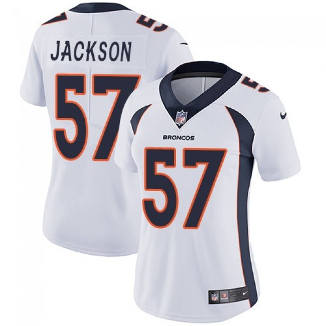 Women's Broncos #57 Tom Jackson White Stitched NFL Vapor Untouchable Limited Jersey