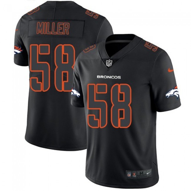 Nike Broncos #58 Von Miller Black Men's Stitched NFL Limited Rush Impact Jersey