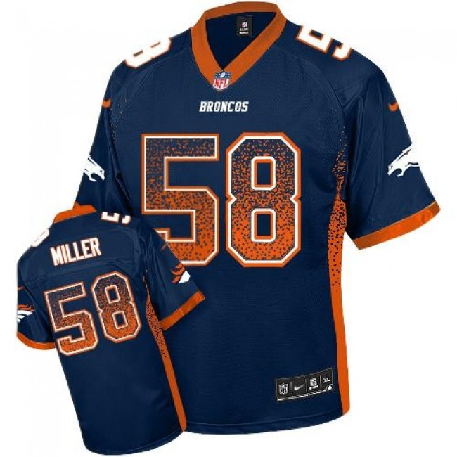 Denver Broncos #58 Von Miller Blue Alternate Youth Stitched NFL Elite Drift Fashion Jersey