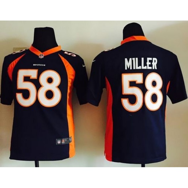Denver Broncos #58 Von Miller Blue Alternate Youth Stitched NFL Elite Jersey
