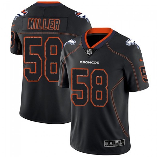 Nike Broncos #58 Von Miller Lights Out Black Men's Stitched NFL Limited Rush Jersey