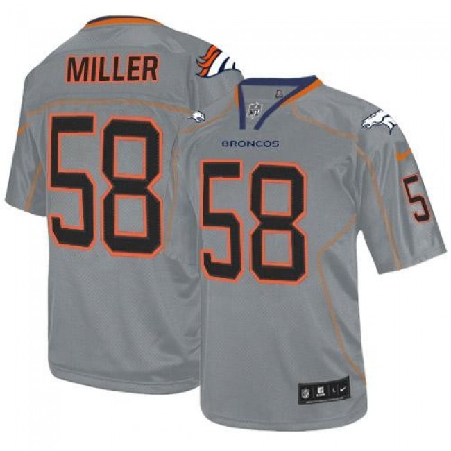 Nike Broncos #58 Von Miller Lights Out Grey Men's Stitched NFL Elite Jersey