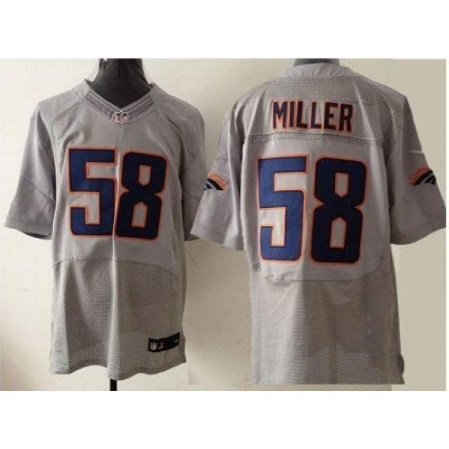 Nike Broncos #58 Von Miller New Grey Shadow Men's Stitched NFL Elite Jersey