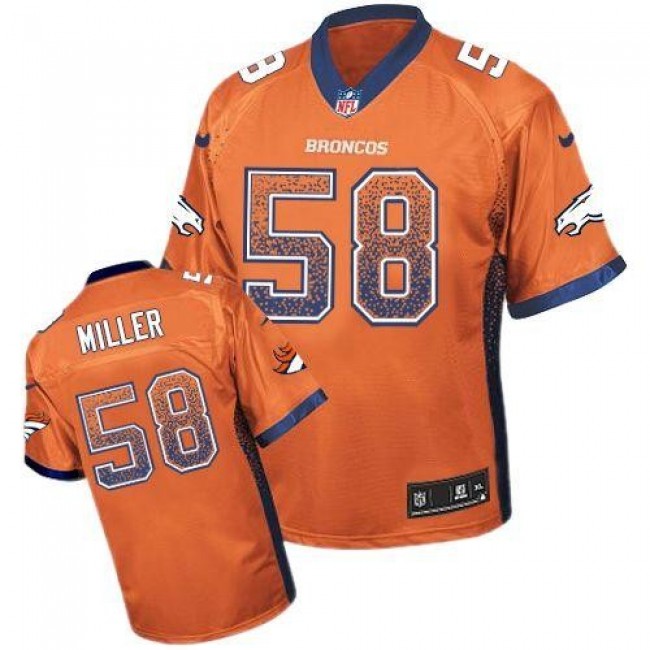 Nike Broncos #58 Von Miller Orange Team Color Men's Stitched NFL Elite Drift Fashion Jersey