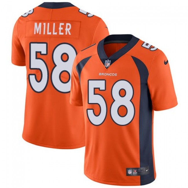 Nike Broncos #58 Von Miller Orange Team Color Men's Stitched NFL Vapor Untouchable Limited Jersey