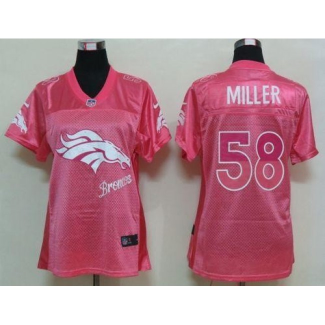 Women's Broncos #58 Von Miller Pink Fem Fan NFL Game Jersey