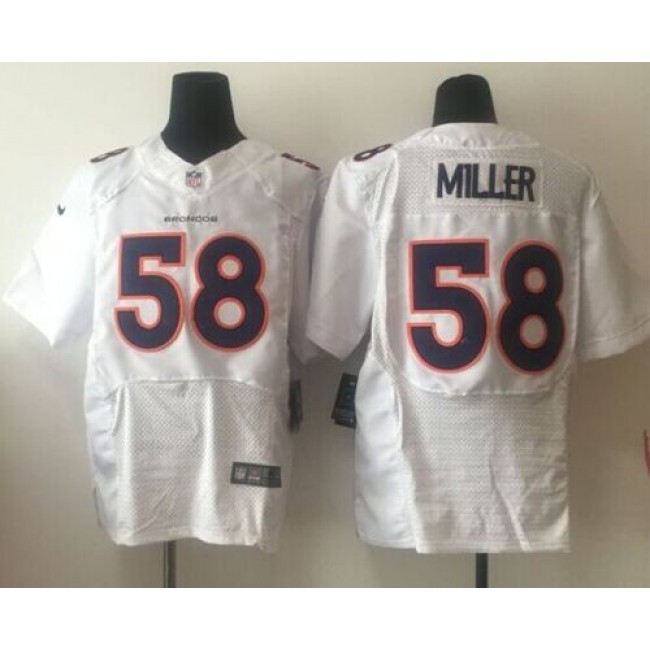 Nike Broncos #58 Von Miller White Men's Stitched NFL Elite Event Jersey