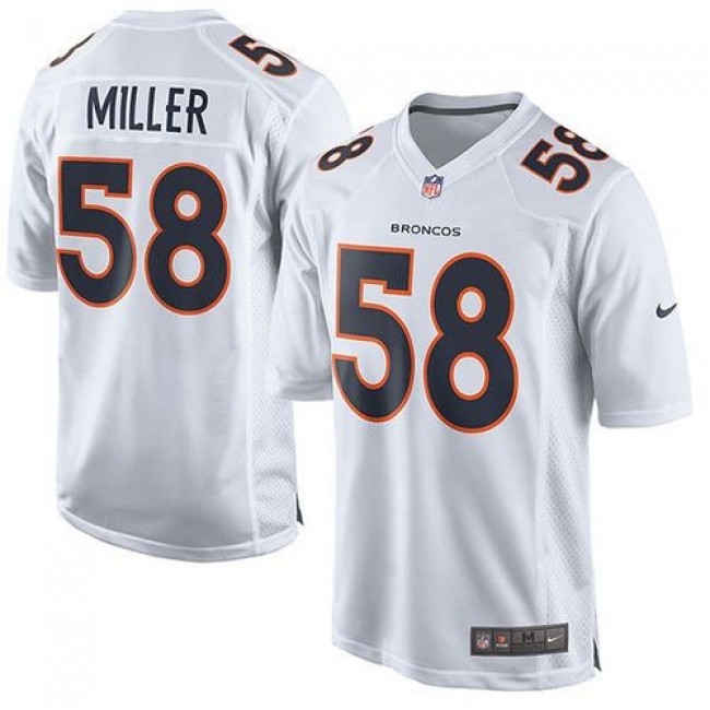 Denver Broncos #58 Von Miller White Youth Stitched NFL Game Event Jersey