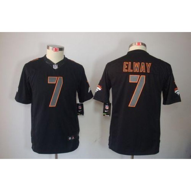 Denver Broncos #7 John Elway Black Impact Youth Stitched NFL Limited Jersey