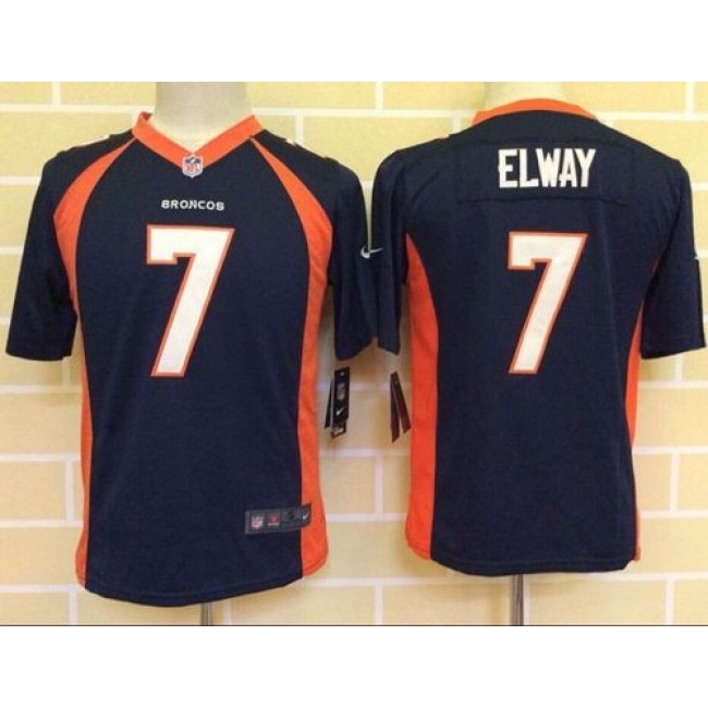 Denver Broncos #7 John Elway Blue Alternate Youth Stitched NFL New Elite Jersey