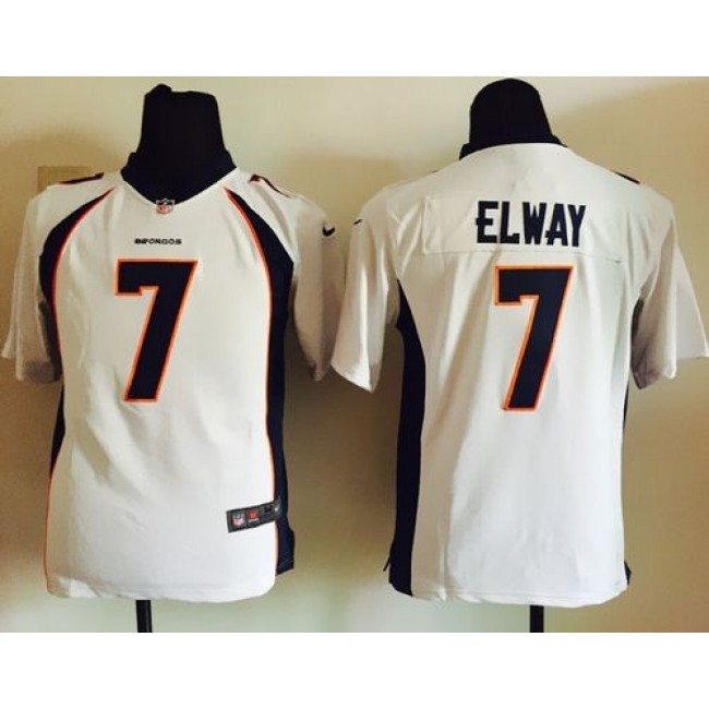 Denver Broncos #7 John Elway White Youth Stitched NFL New Elite Jersey