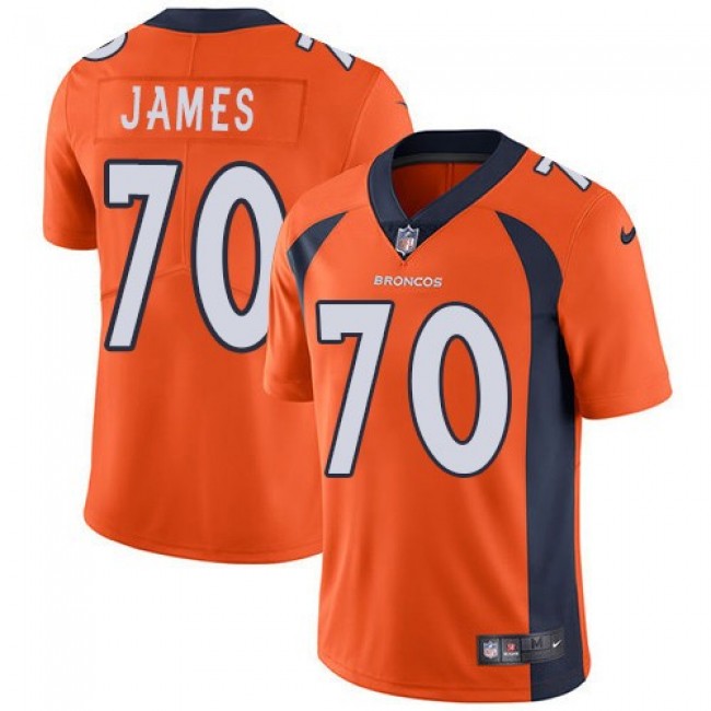 Nike Broncos #70 Ja'Wuan James Orange Team Color Men's Stitched NFL Vapor Untouchable Limited Jersey